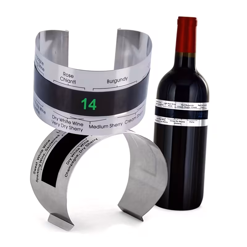 Termometro de Acero Inoxidable para Vinos y Botellas